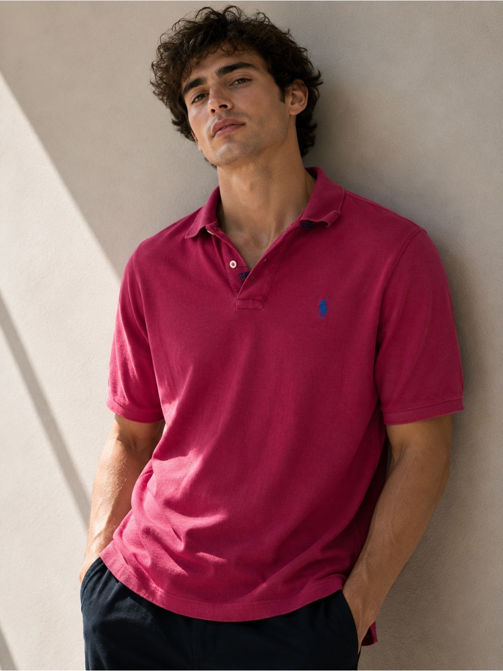 Polo Ralph Lauren Classic Fit Polo Shirt Fuchsia Pink XL